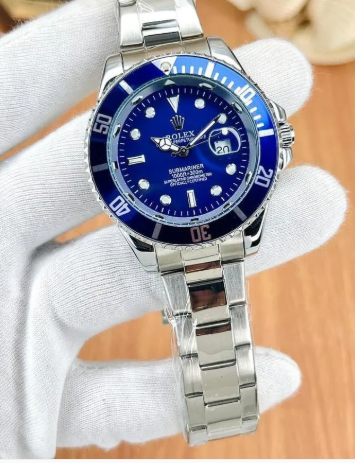 Stainless Steel Luxurious Rolex Watch(BLUE)